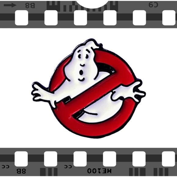 Ghostbusters Classic Movie No Ghost Sign Logo Enamel Metal Pin 80's Halloween - Picture 6 of 6